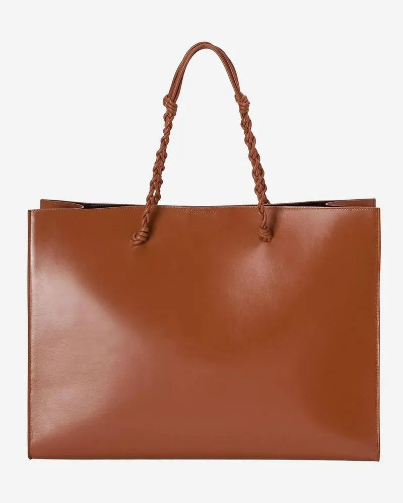 Jil Sander Women's Leather Tote Bag Brown Shoulder Brown