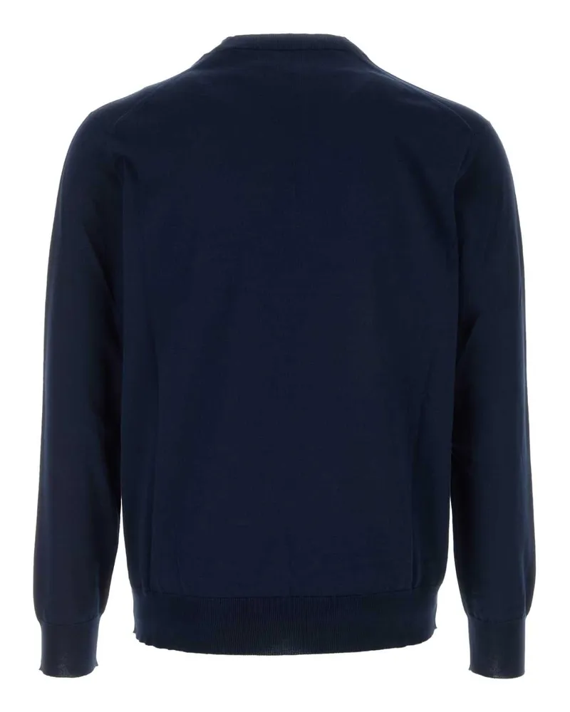 Prada Men's Midnight Blue Cotton Sweater Bleu Exterior: Maglieria Navy