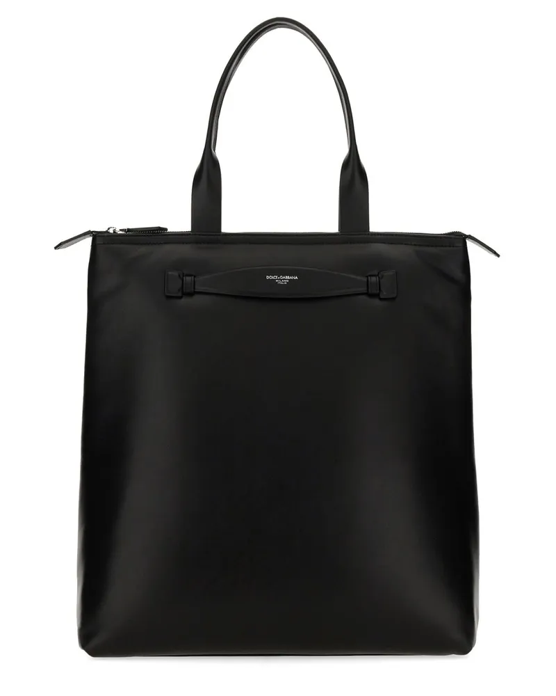 Dolce & Gabbana Leather Shoulder Bag — Black Black