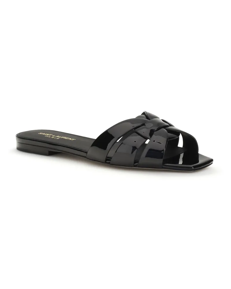 Saint Laurent Women's Tribute Patent Leather Sandals Nero Black