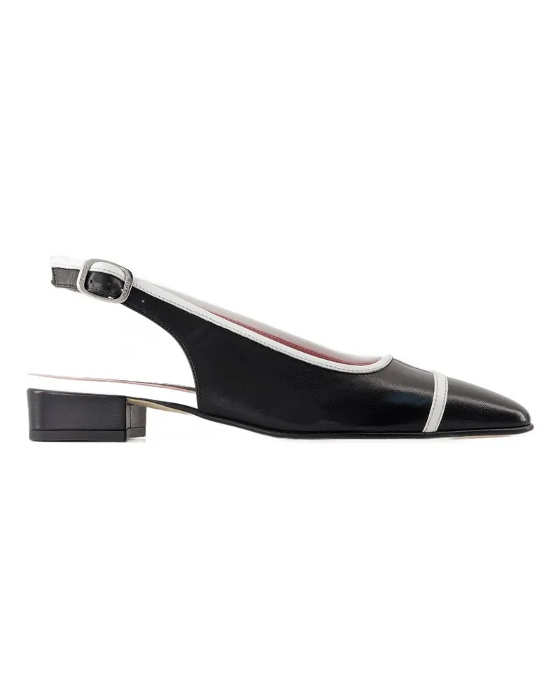 Carel Women's Elisa Sandals -  Leather Black Calfskin Shoes Mules Black