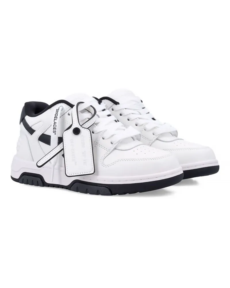 OFF-WHITE Men's Sneakers Out Of Office White-Black Leather Trainers White/black White