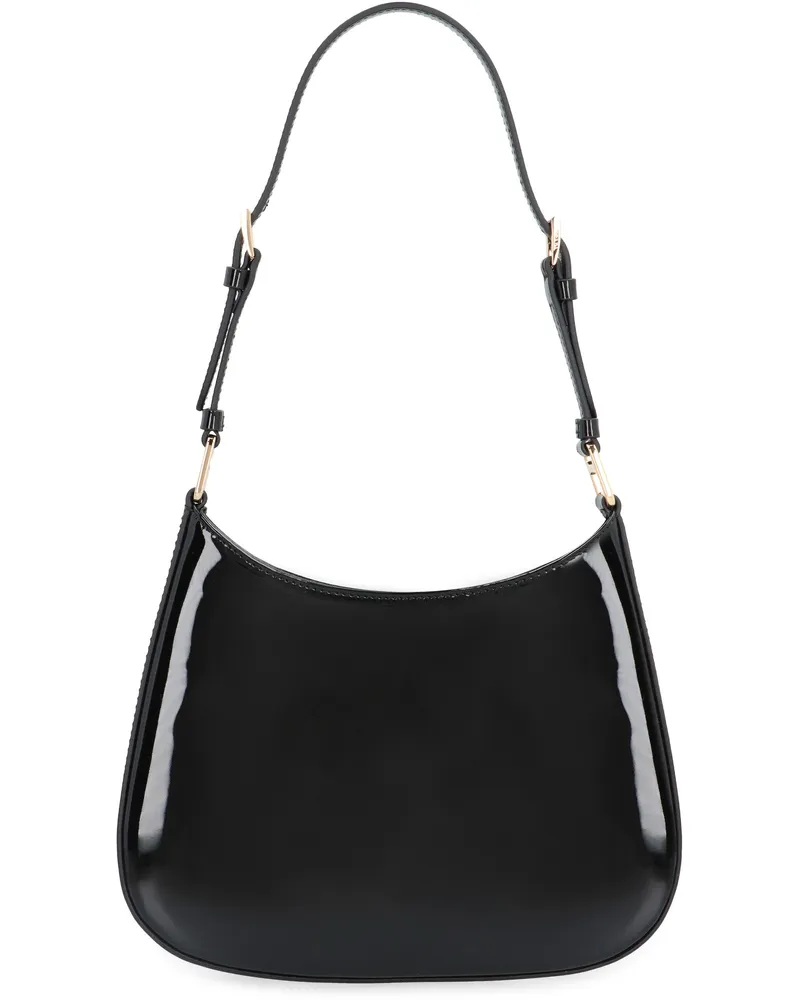 Prada Women's Shoulder Bag Cleo Patent Leather Black Calf Handbags Hand Black