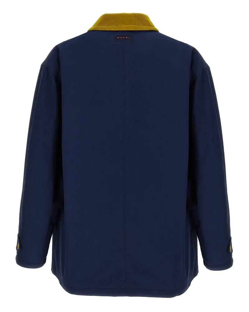 Marni Men's Blue Cotton Parka Clothing Blue