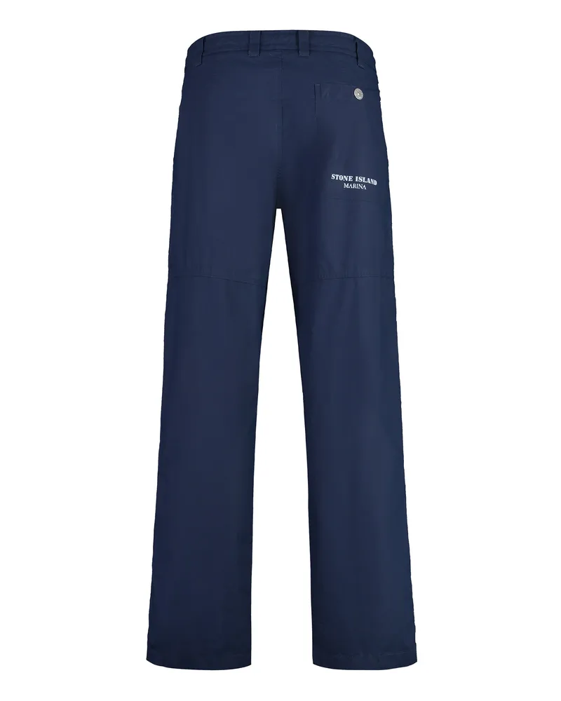 Stone Island Men's Trousers Cotton Blue Navy