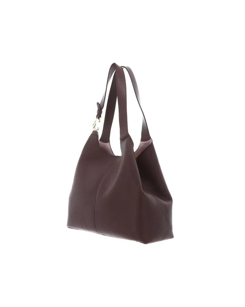 Coccinelle Women's Shopping Bag Berry Bovine Leather - Shopper-Bags Brown