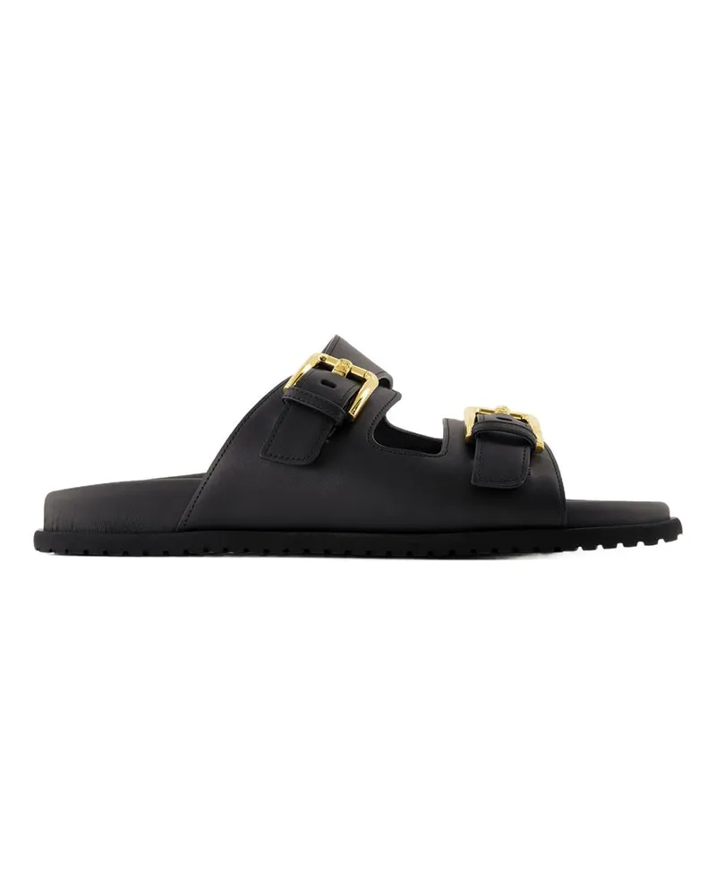 Dolce & Gabbana Women's Calfskin Leather Sandal Black Black