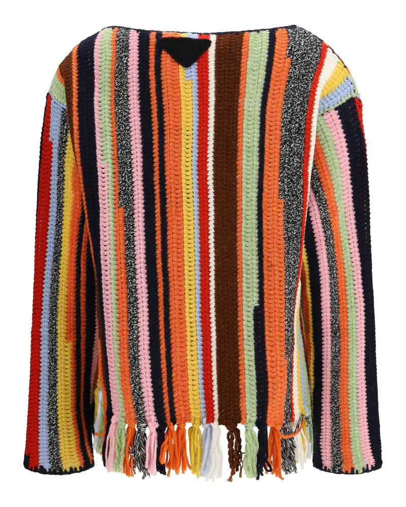 Prada Men's Wool And Cashmere Sweater Multicolor 2 Wool; Kashmir-Capra Hircus Kashmir/capra Multicolor