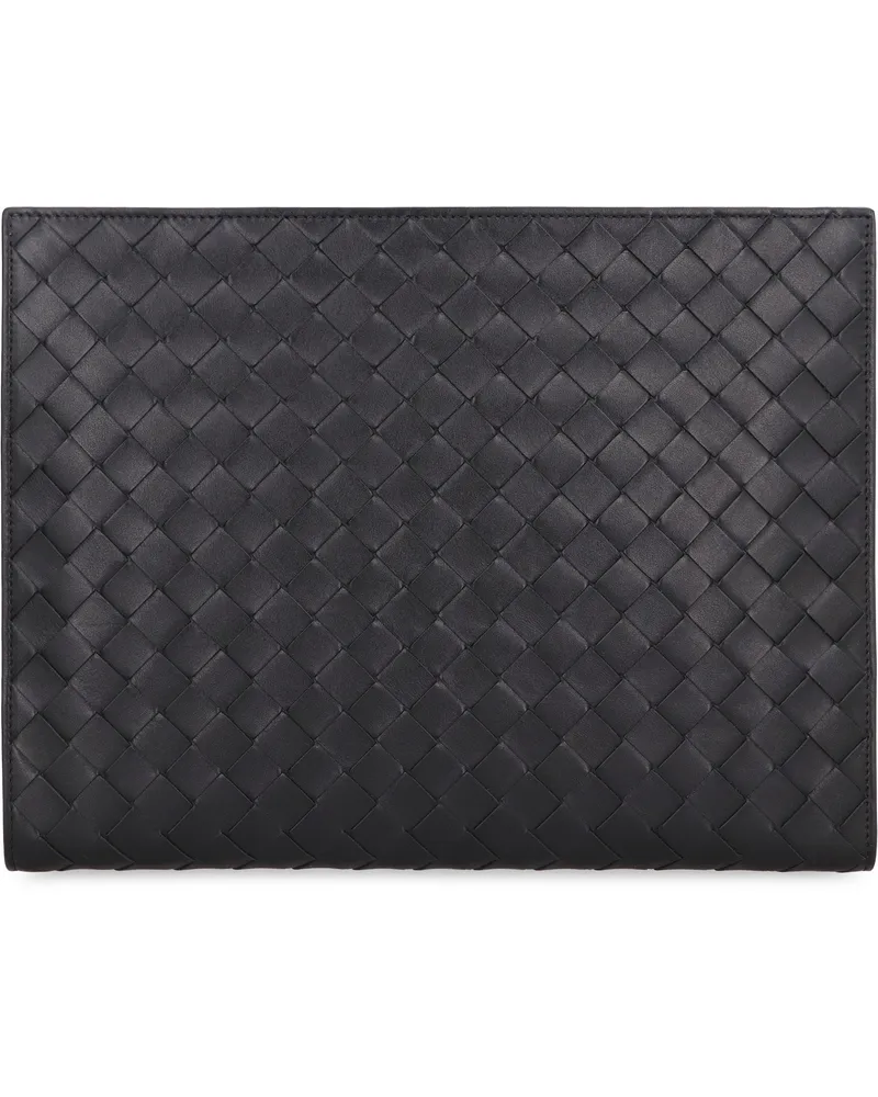 Bottega Veneta Men's Intrecciato Vn Document Case Black Calf Laptop Bags & Briefcases Black