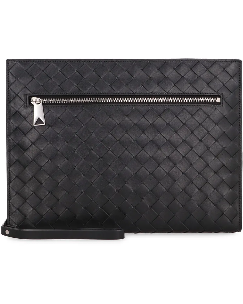 Bottega Veneta Men's Intrecciato Vn Document Case Black Calf Laptop Bags & Briefcases Black