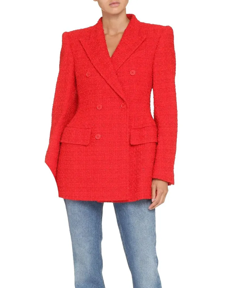 Balenciaga Women's Multicolor Cotton Jacket Clothing Red