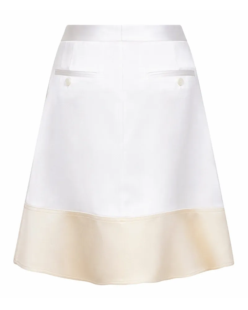 Totême Women's Short Satin Tuxedo Skirt White Viscose White