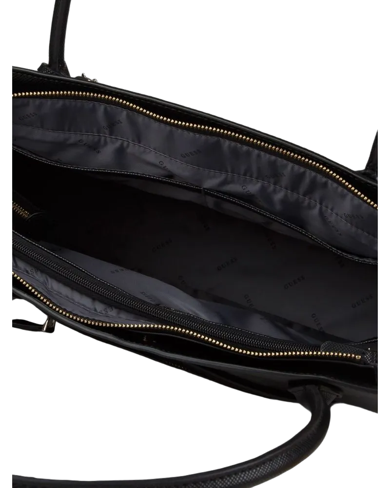 Guess Women's Tote Black Polyurethane Tote-bags Black