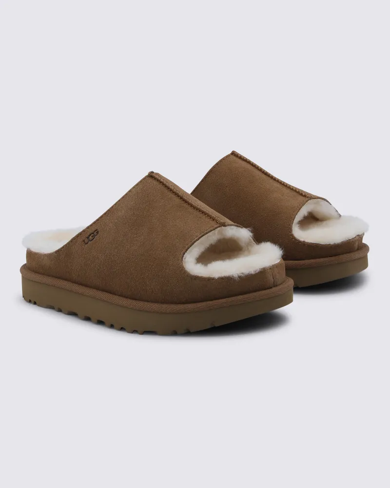 UGG Women's Flat Shoes Chestnut _cover Tex-Le Sole El Tex/le Chestnut