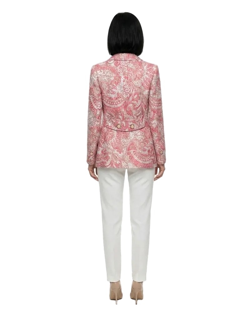 Dolce & Gabbana Women's Multicolor Metallic Fibre Blazer Clothing Pink