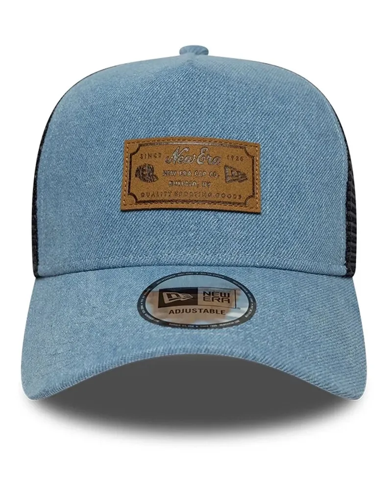 New Era 60856334 Denim Trucker A-Frame Baseball Cap — Blue Blue
