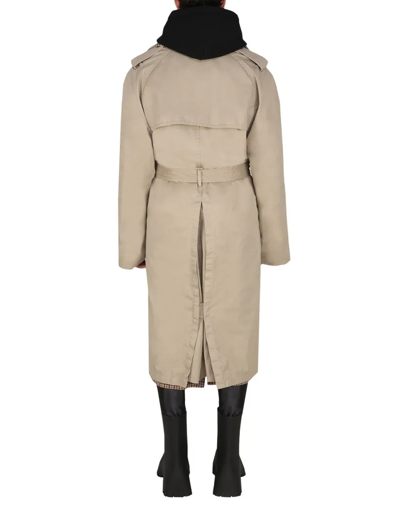 Balenciaga Reversible Trench Coat — Beige Beige