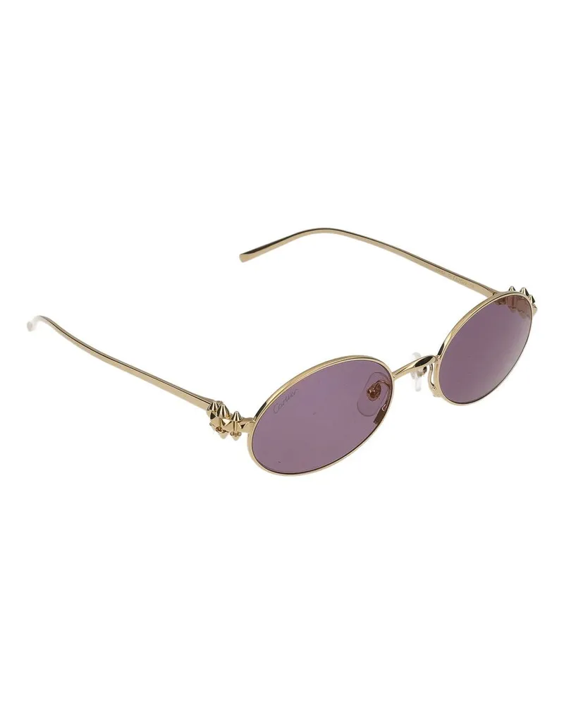 Cartier Women's Ct0644s Oval Metal Sunglasses Gold Gold