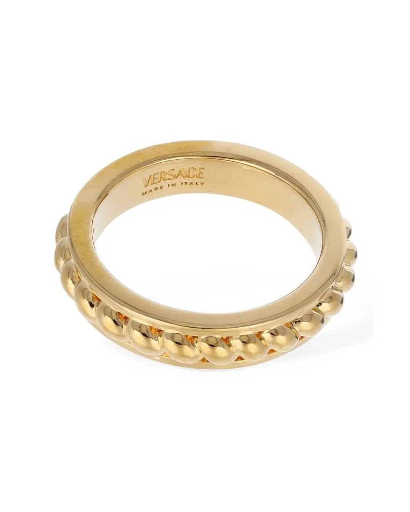 Versace Women's Logo Metal Ring Gold Accessories > Jewelry Gold