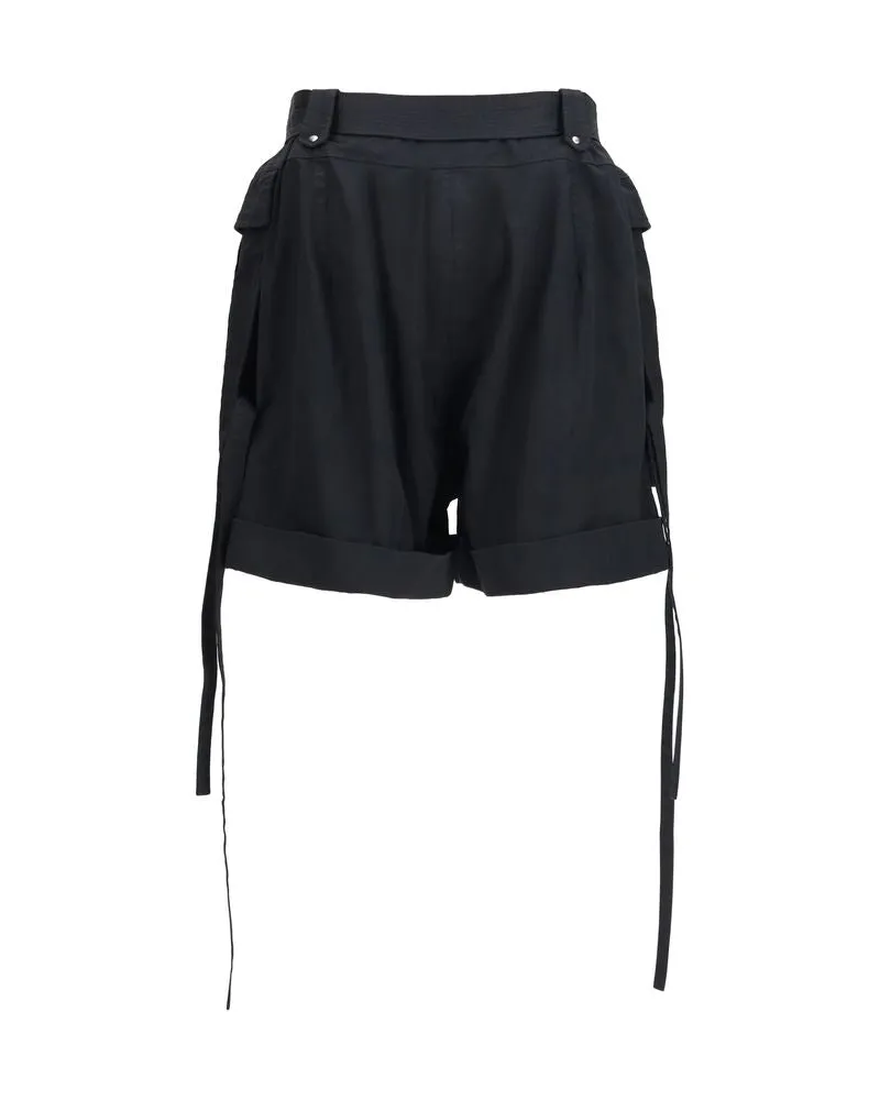 Alexander McQueen Women's Black Cotton Bermuda Shorts Black