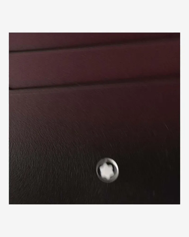 Montblanc Leather Six-Slot Card Case — Black Black