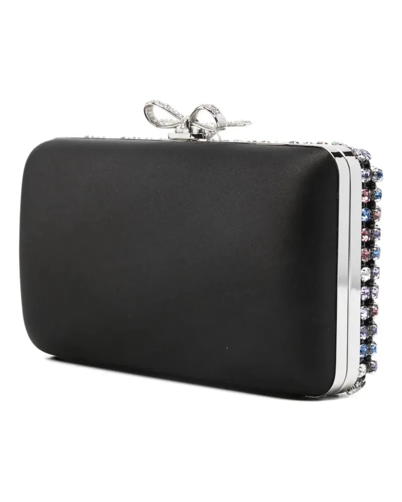 Self-Portrait Women's Chainmail Crystal-Embellished Mini Clutch Bag Ss26 W Black