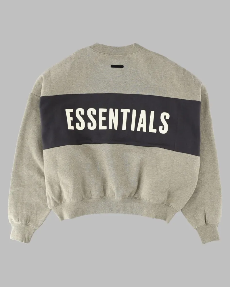 Fear of God Logo-Printed Cropped Sweatshirt — Gray Gray