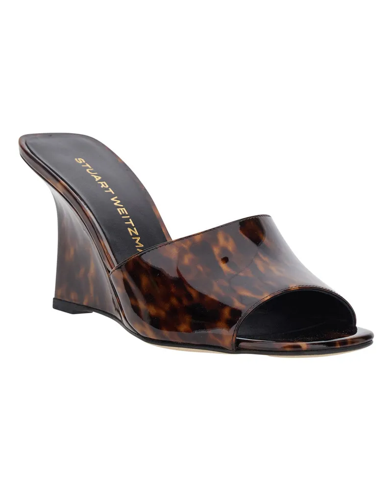 Stuart Weitzman Vinnie Wedge Mule — Brown 