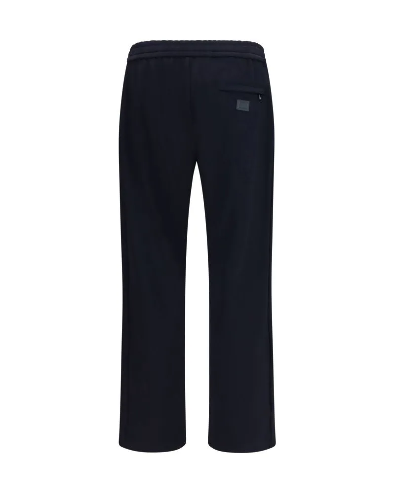 Dolce & Gabbana Men Blue Polyamide Athletic Pants Navy