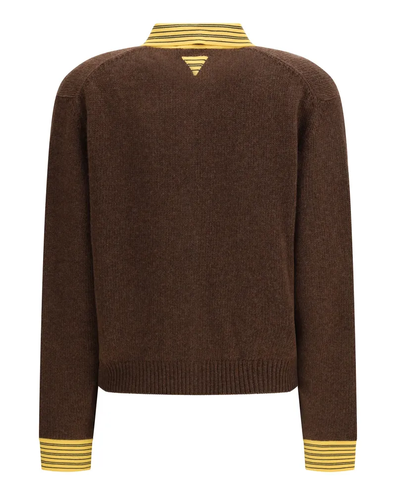 Prada Women's Sweater Cacao Cashmere (capra Hircus Brown