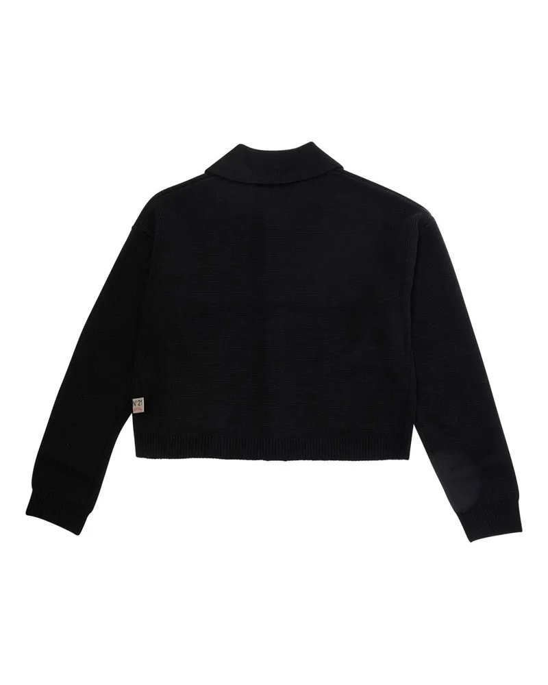 N° 21 Girls' Sweater Round Neck Black Wool Tops Top Black
