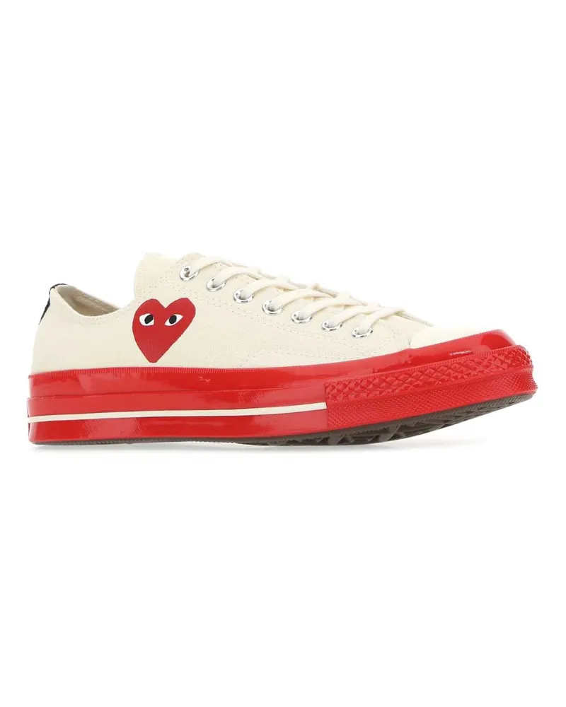 Comme des Garçons Unisex Ivory Canvas Comme Des Garã§ons X Converse Sneakers White White
