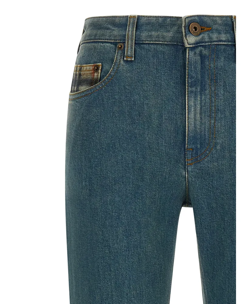 Burberry Women's Blue Cotton Straight-Leg Jeans Clothing Blue