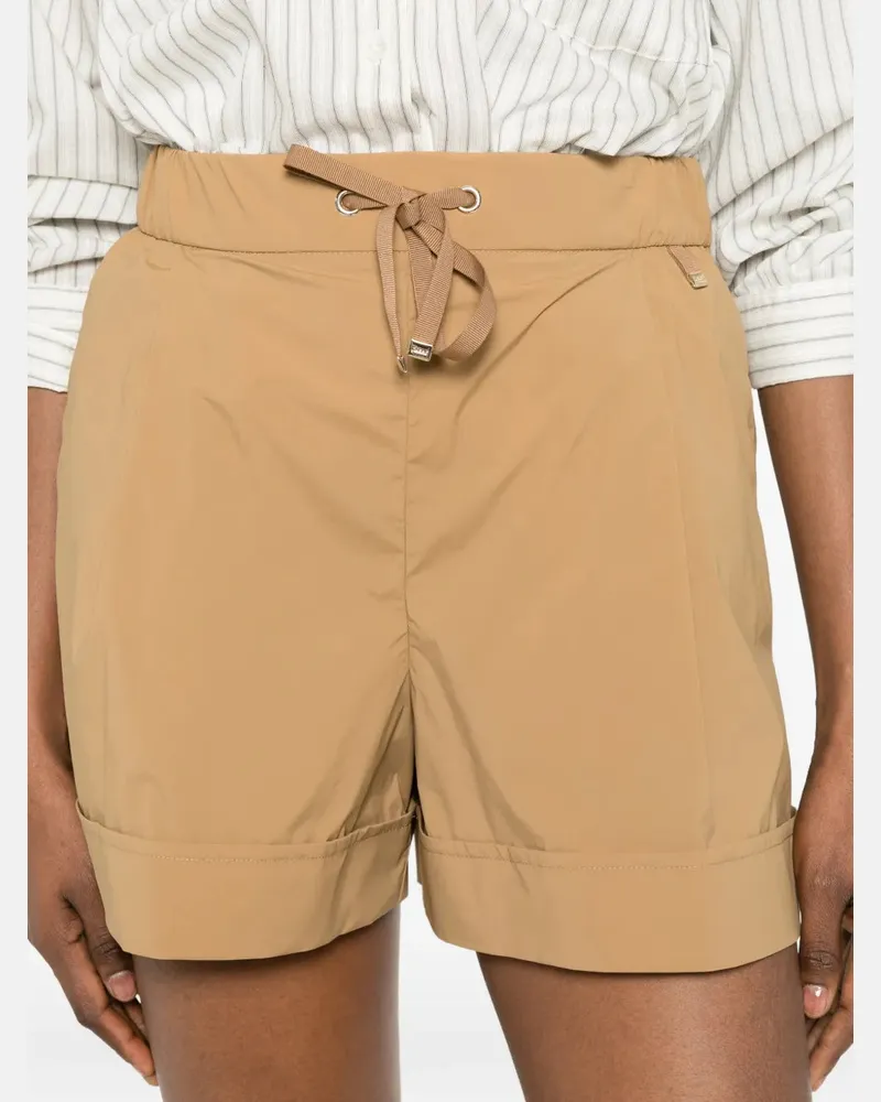 Herno Women's Drawstring Turn-Up Shorts Ss26 W Camel