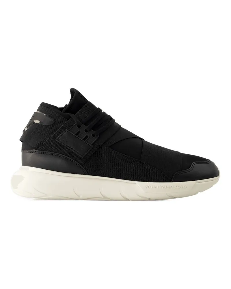 Y-3 Unisex Marathon Tr Sneakers -  Off-White Leather Black Shoes Black