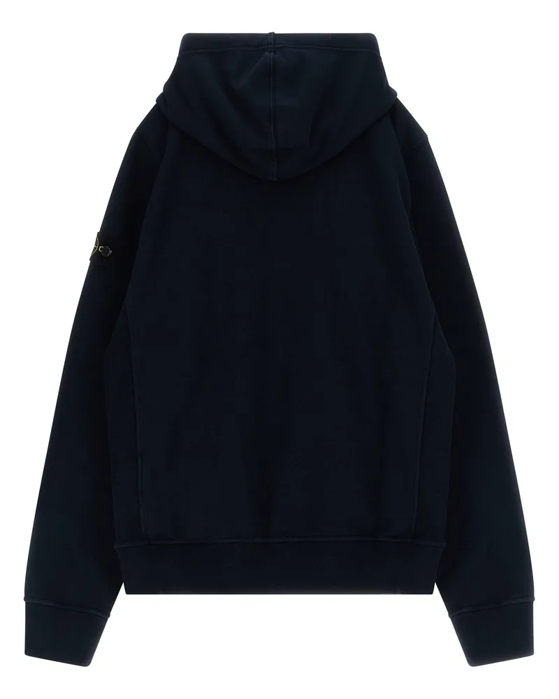 Stone Island Badge Logo Cotton Hoodie — Navy Navy