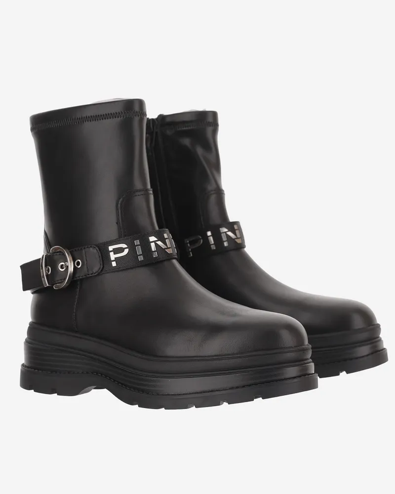 Pinko Women's Ankle Boots Leather Black Upper: Bovine Black
