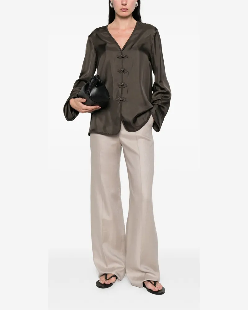 Tagliatore Linen Trousers — Beige Beige