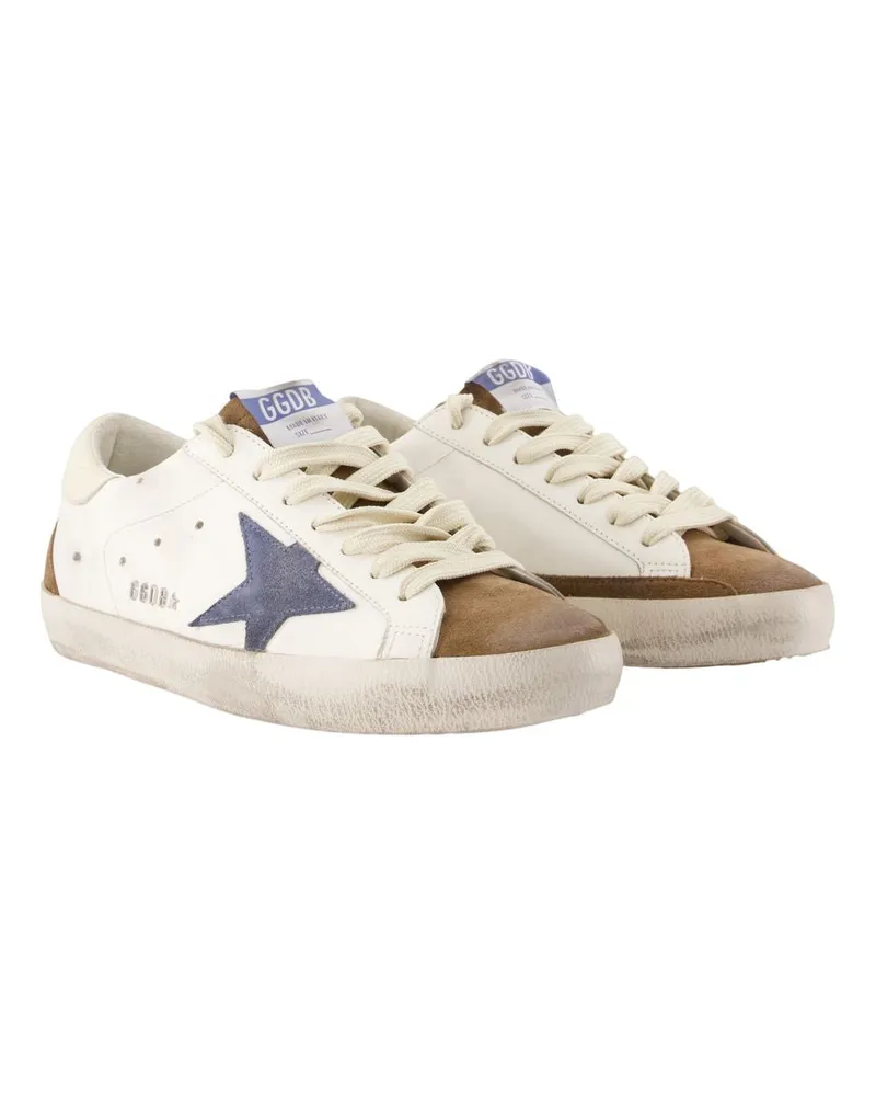 Golden Goose Men's Super Star Sneakers -  Leather White Shoes White