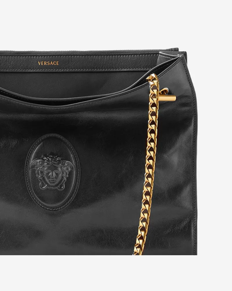 Versace Women's Leather Shoulder Bag Cabine Black Black