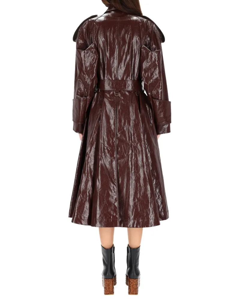 Chloé 100% Linen Trench Coat — Purple Purple