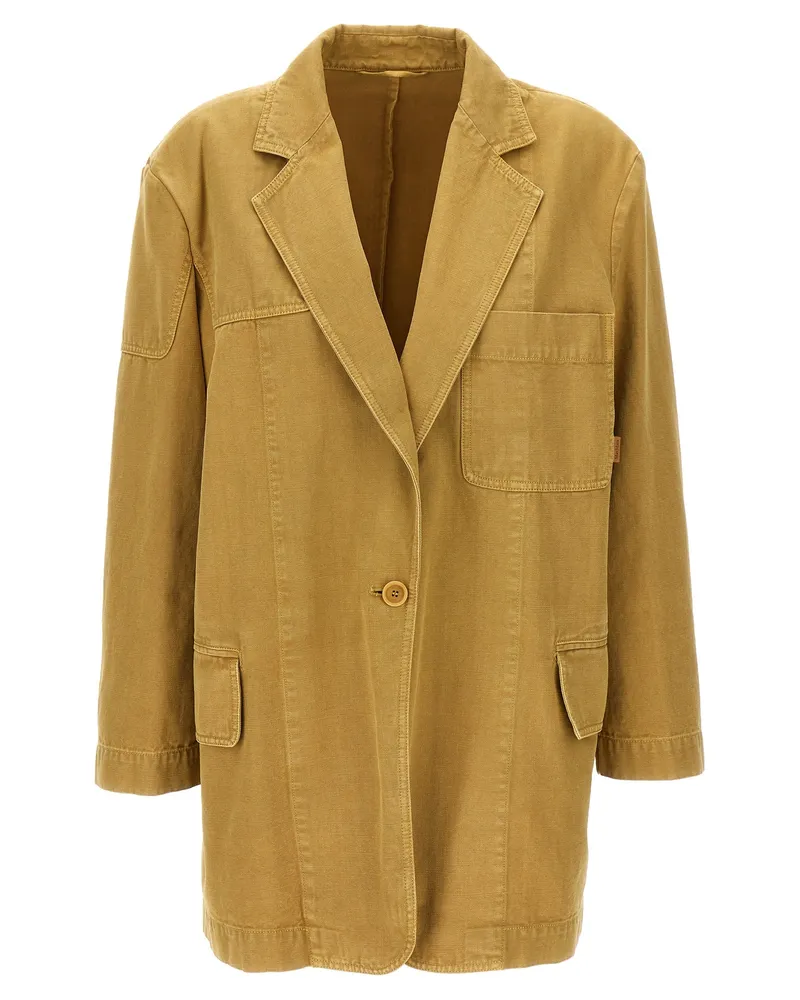Max Mara Women's Beige Cotton Blazer Clothing Beige