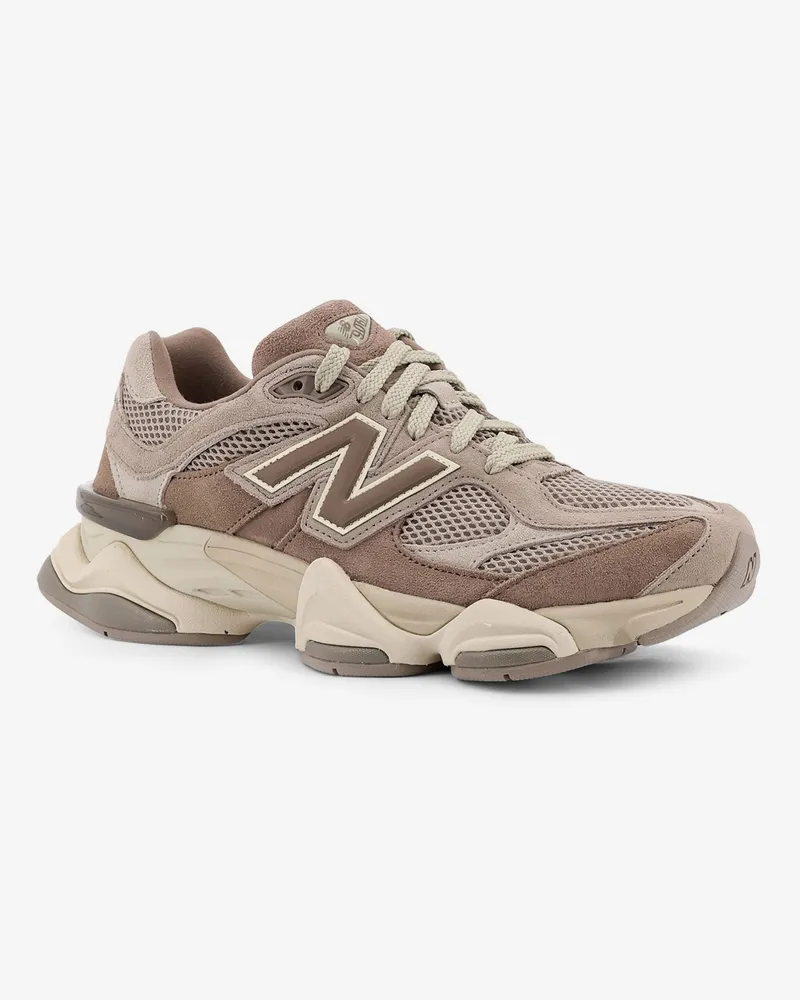 New Balance Unisex Sneakers U9060 Low-Top Beige Polyester Trainers Beige