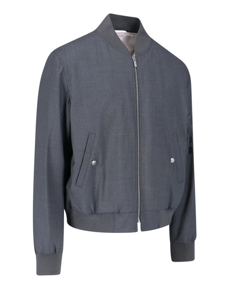 Thom Browne Men's Jackets Grey Wool Gray