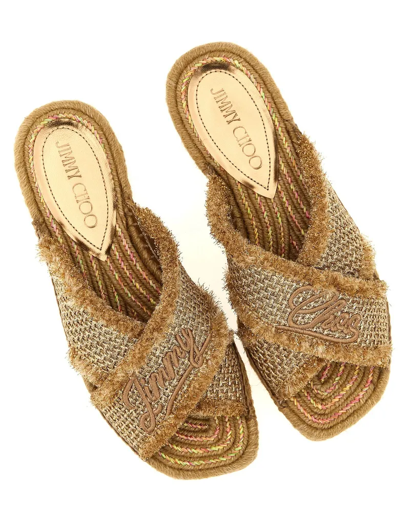 Jimmy Choo Aciel Sandals — Gold Gold