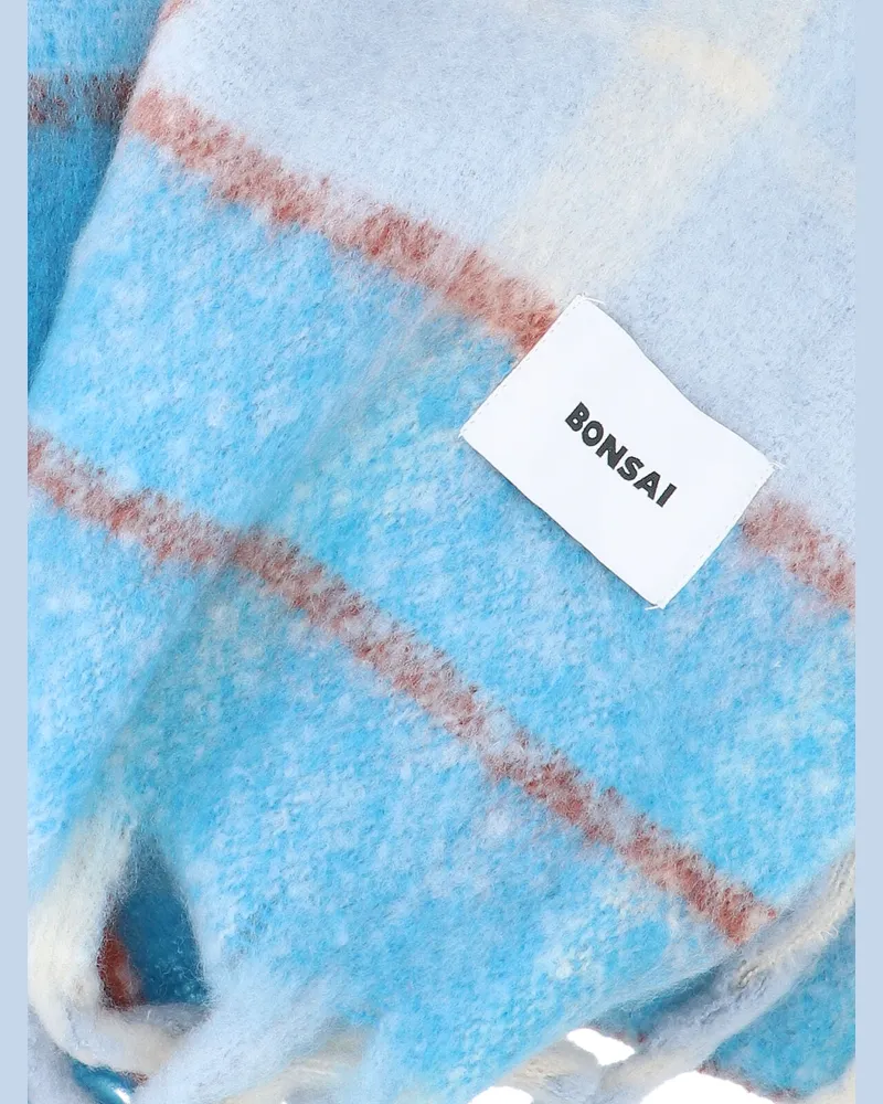 BONSAI Men's Scarfs Blue Polyester Blue