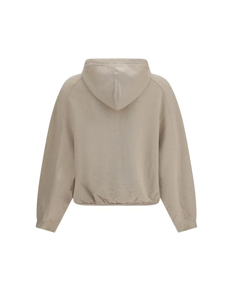 Jacquemus Hooded Cotton Sweatshirt — Beige Beige