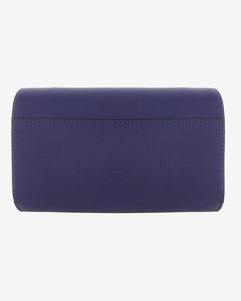 Pinko Women's Leather Wallet Love Simply Violet & Purses Purple