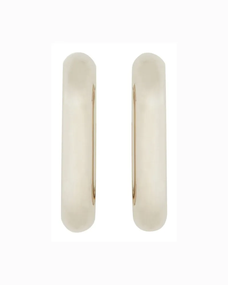 Paco Rabanne XL Link Brass Earrings — Silver Silver