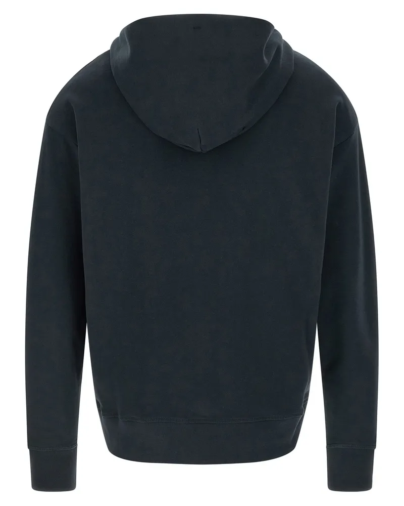Moncler Logo-Print Cotton Jersey Hoodie — Navy Navy